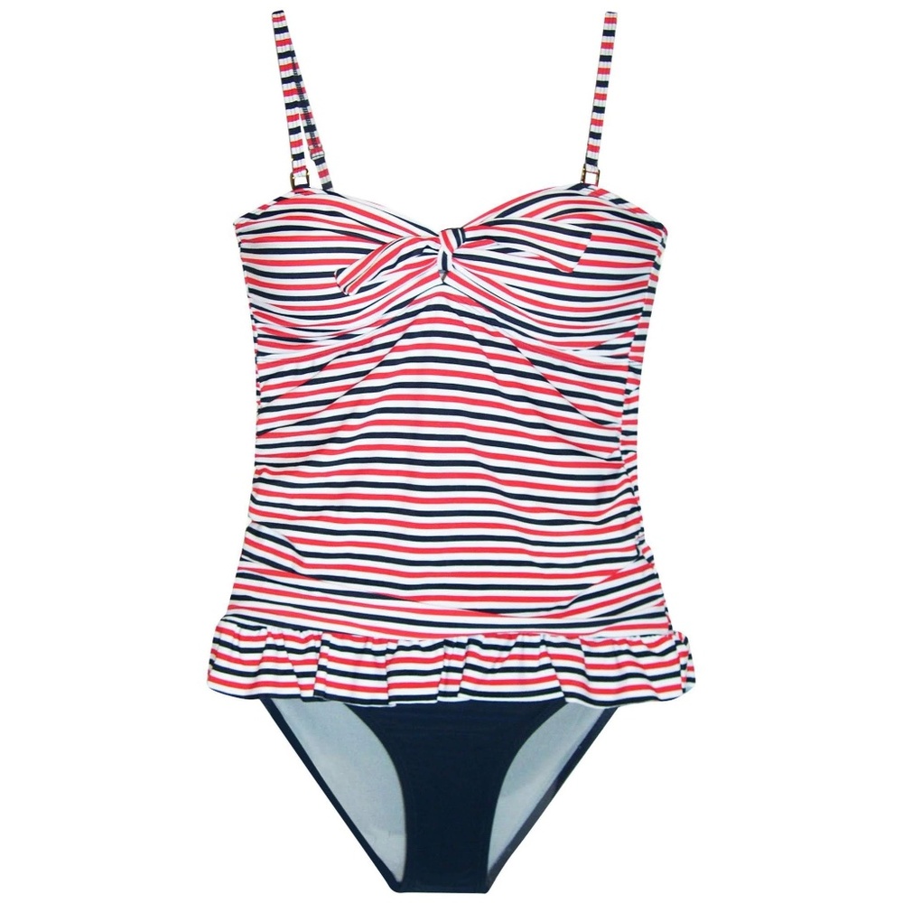 NWT Marina West Ruffle Tankini Swimsuit Set XXL 16